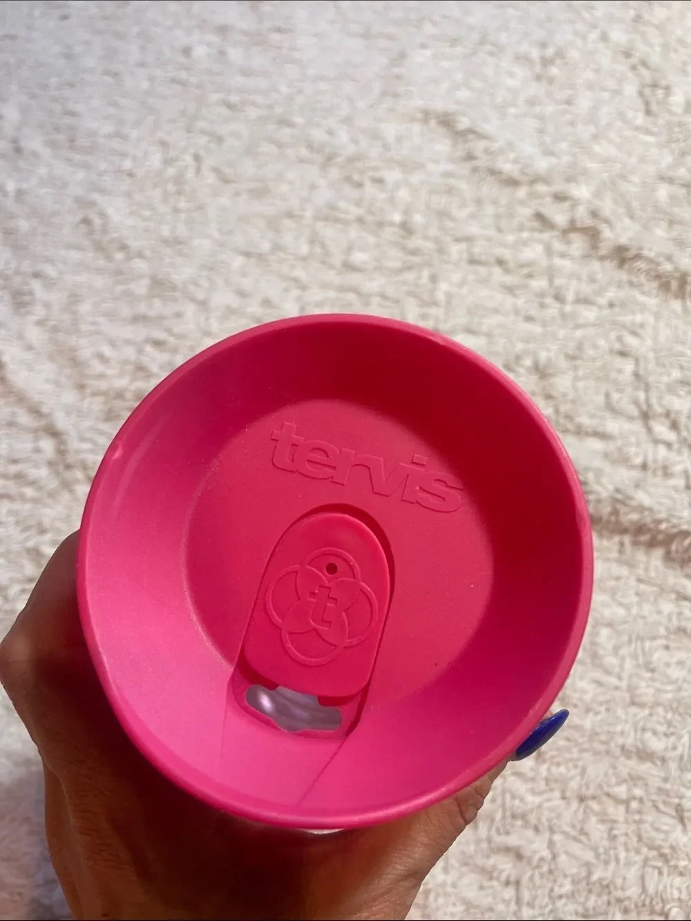 Pink Floral Travel Tumbler with Lid - 